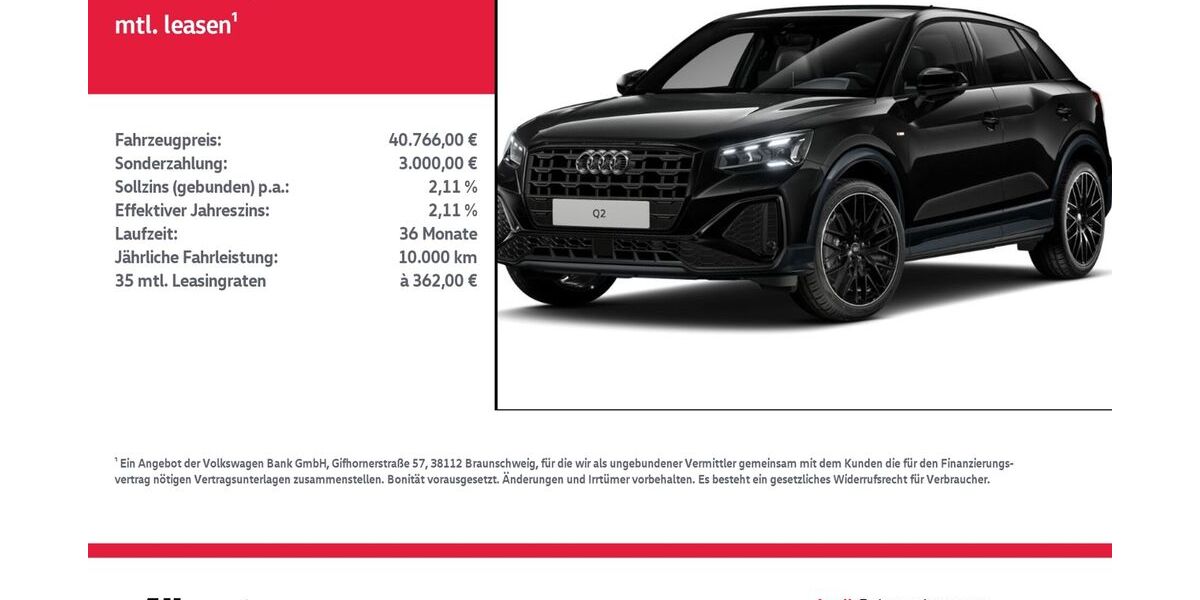 Audi Q2 5.034 km 39.982 &euro; Nordhausen 99734