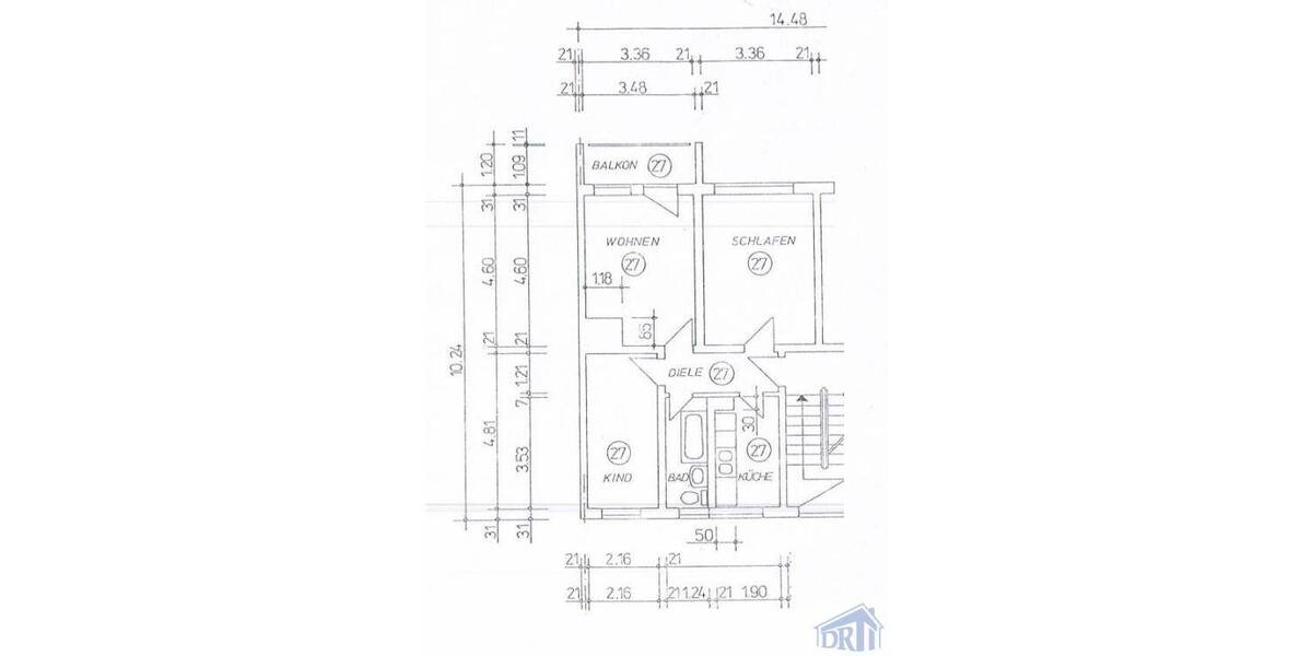 Etagenwohnung Schönau-Berzdorf Berzdorf - 3 Zimmer, 60 m&sup2;, 39.000&euro; | Angebot:25958423