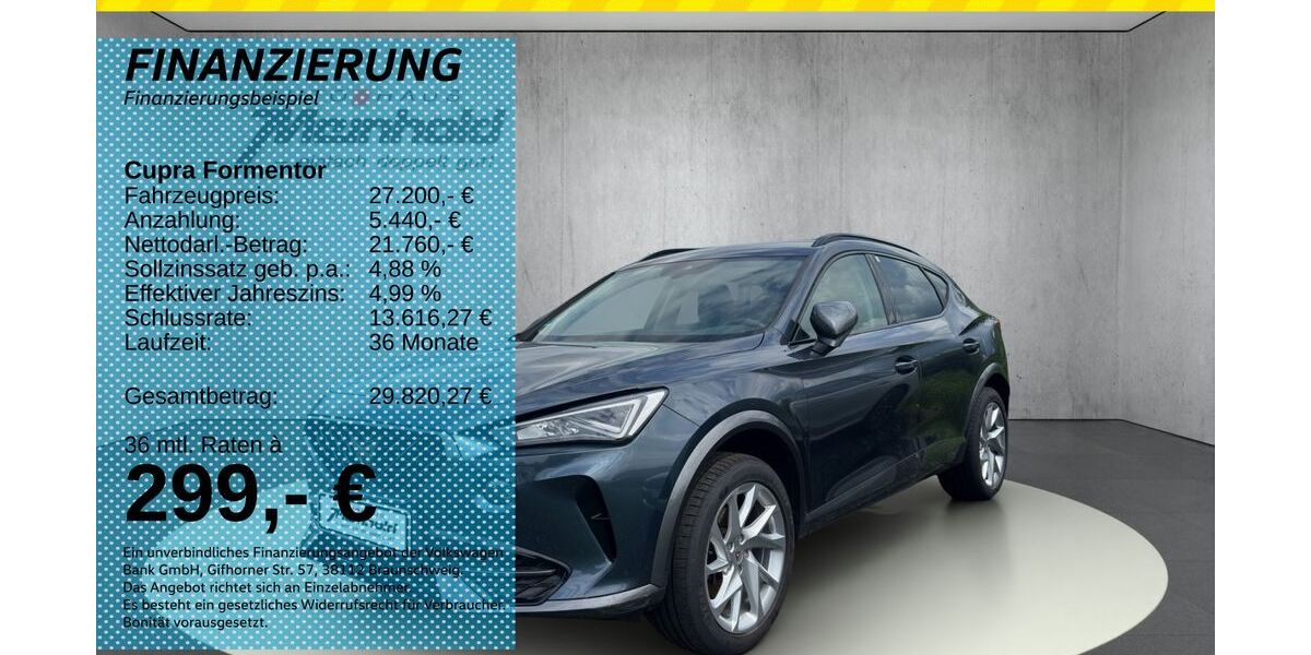Cupra Formentor 36.600 km 27.200 &euro; Auerbach/Rebesgrün 08209