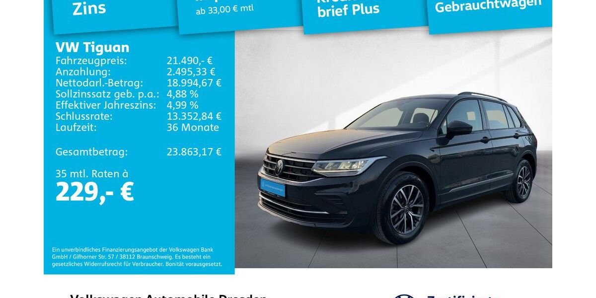 VW Tiguan 63.307 km 20.990 &euro; Dresden 01067