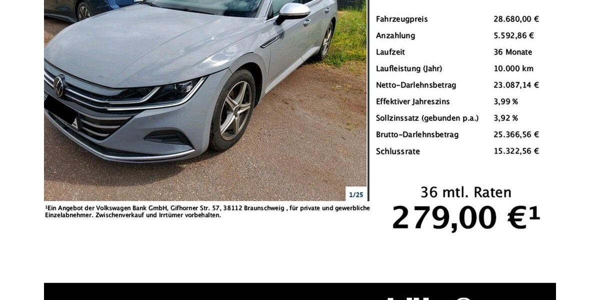 VW Arteon 65.908 km 28.680 &euro; Trier 54292