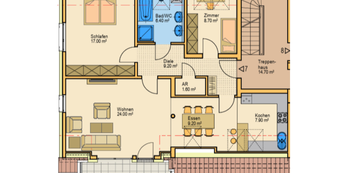 Dachgeschoßwohnung Eckental - 3 Zimmer, 88 m&sup2;, 2.000&euro; | Angebot:25395627