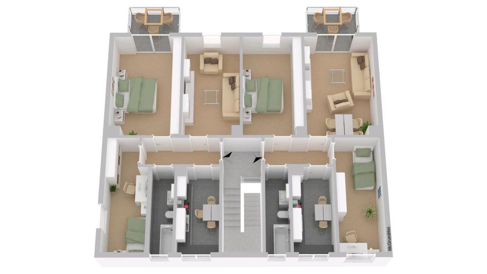 Etagenwohnung Burow - 3 Zimmer, 60 m&sup2;, 425&euro; | Angebot:25417433