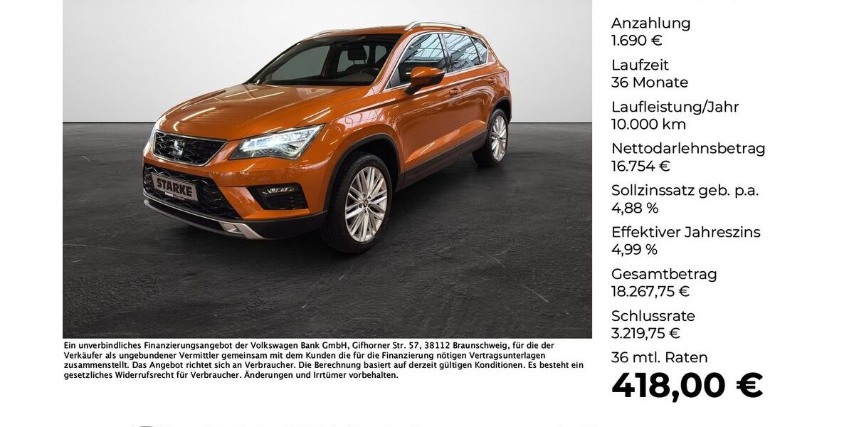 Seat Ateca 92.166 km 18.444 &euro; Georgsmarienhütte (Osnabrück) 49124