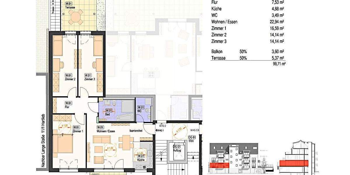 Etagenwohnung Nürtingen / Neckarhausen Neckarhausen - 3 Zimmer, 82 m&sup2;, 536.000&euro; | Angebot:24907224