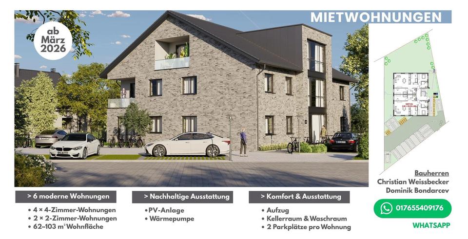 Moderne 4-Zimmer Wohnung in Delbrück Erstbezug zu Vermieten zimmer