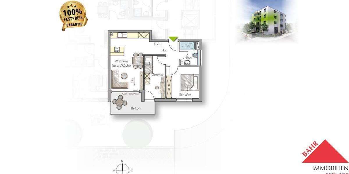 Etagenwohnung Holzgerlingen - 3 Zimmer, 64 m&sup2;, 415.000&euro; | Angebot:25065228