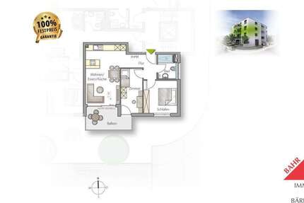 Wohnung Holzgerlingen - 3 Zimmer, 64 m&sup2;, 415.000&euro; | Angebot:25065228