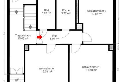 Wohnung Amt Creuzburg - 3 Zimmer, 61 m&sup2;, 430&euro; | Angebot:25224302