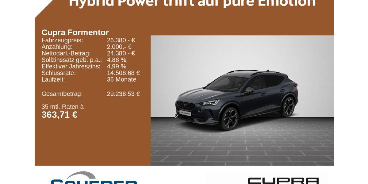 Cupra Formentor 45.343 km 25.800 &euro; Bingen / Rhein 55411