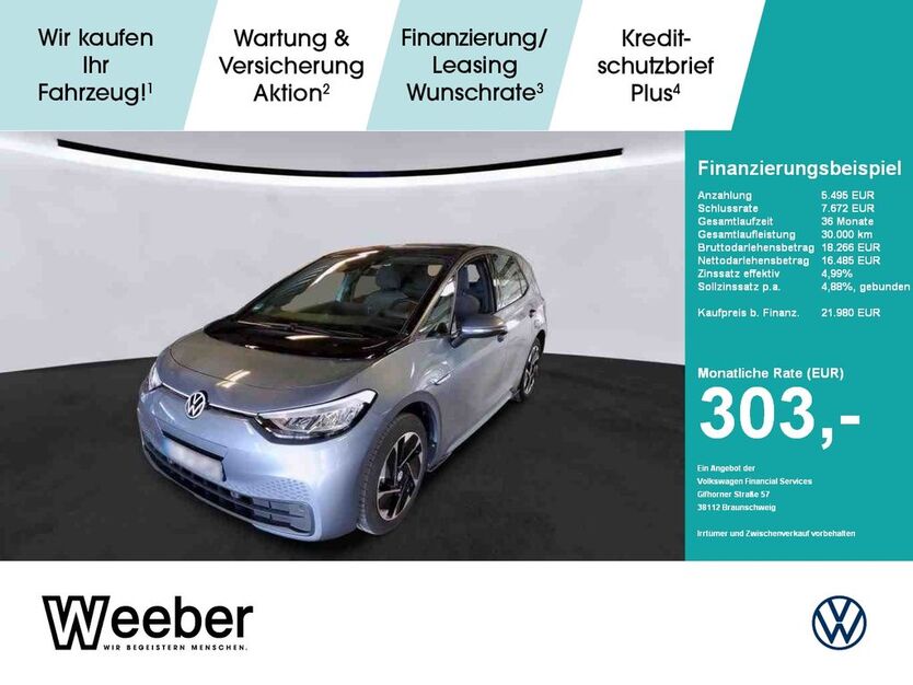 VW ID.3 40.939 km 20.749 € Weil der Stadt 71263