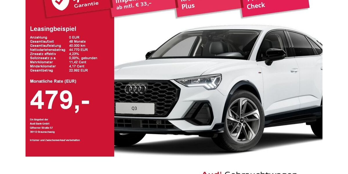 Audi Q3 4.576 km 44.760 &euro; Plattling 94447