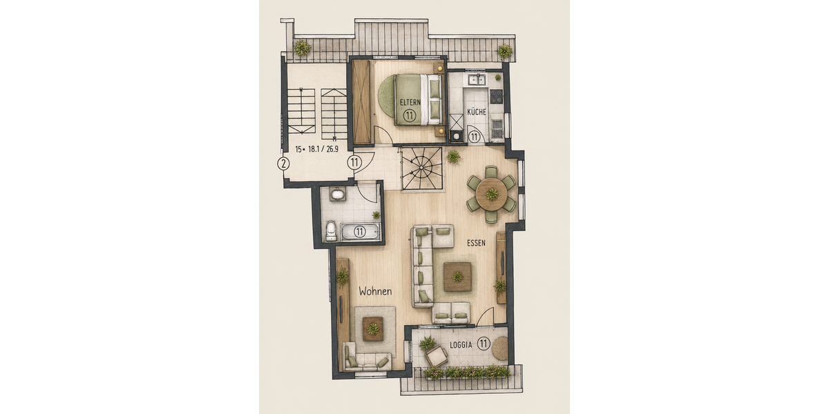 - Kurzfristig beziehbare, renovierte 3-4-Zimmer Maisonette-Wohnung in Murrhardt! - - Maisonettenwohnung Murrhardt | Angebot:26887988