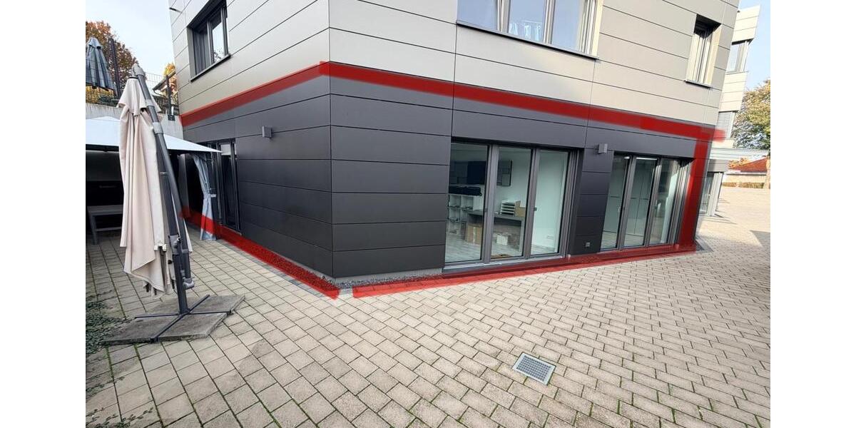 Helles Büro mit Terrasse in Estenfeld zimmer