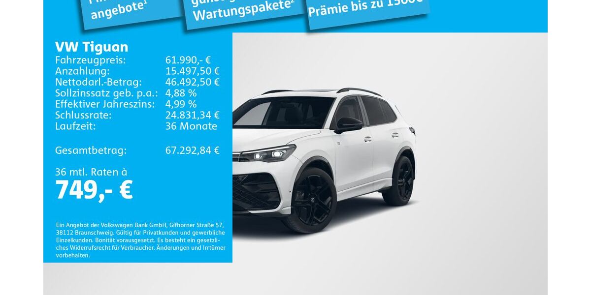 VW Tiguan 3.000 km 61.990 &euro; München 80807