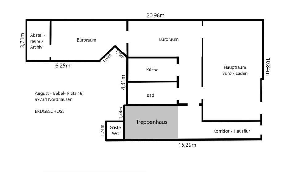 Ladengeschäft Büro im Herzen von Nordhausen zimmer