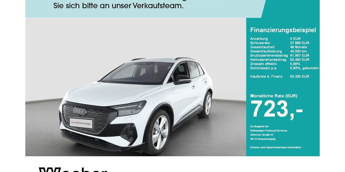 Audi Q4 e-tron 8.387 km 52.490 &euro; Herrenberg 71083