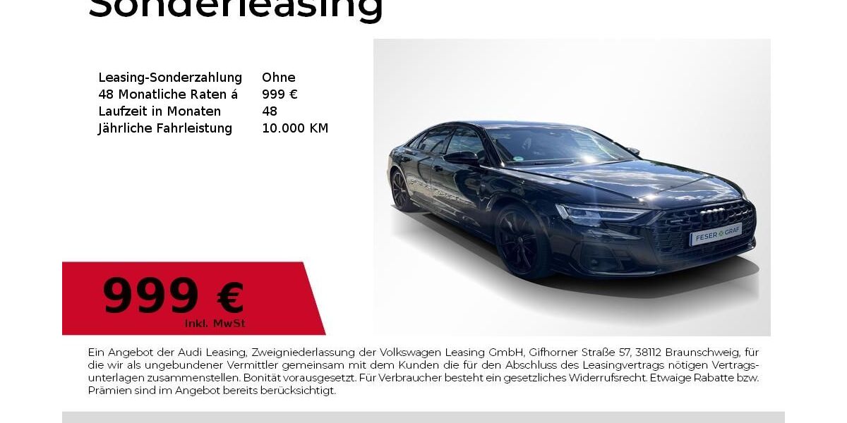 Audi A8 10.900 km 100.980 &euro; Fürth 90763