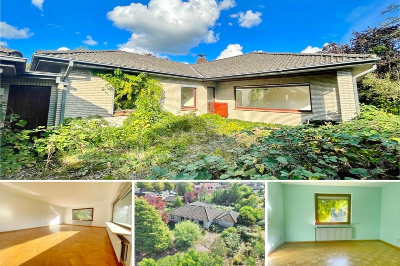 Winkelwalmdachbungalow im Dornröschenschlaf sucht Familie zum Wachküssen * Schatz im Garten inkl. * - Bungalow Bad Bramstedt | Angebot:10386644