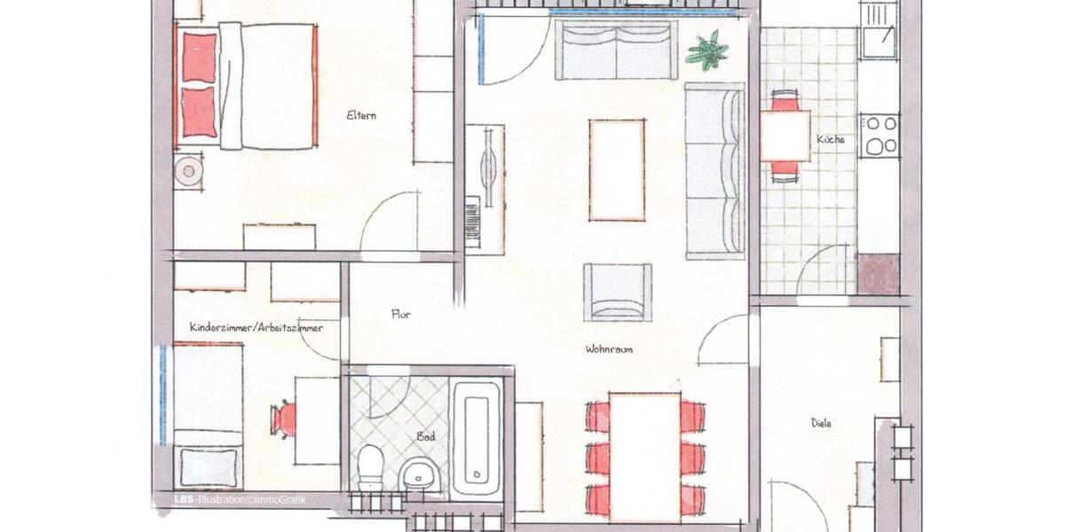 Erdgeschoßwohnung Lemgo - 3 Zimmer, 72 m&sup2;, 139.000&euro; | Angebot:25286234