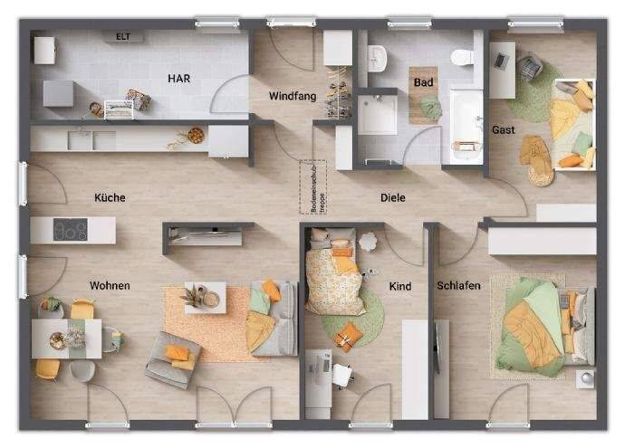 Bungalow Güstrow Primerburg - 4 Zimmer, 108 m&sup2;, 223.890&euro; | Angebot:26858902
