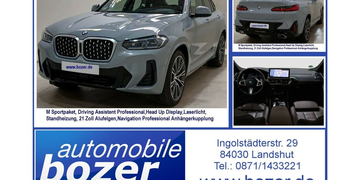 BMW X4 xDr30d MSport Laser,HUD,Echtleder NP:92.289 60.000 km 46.590 &euro; Landshut 84030