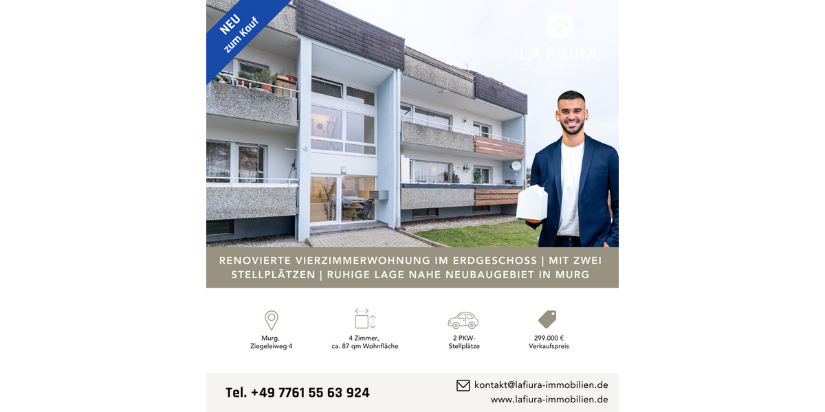 Wohnung zum Kaufen in Murg 299.000 € 87.25 m² 4 zimmer