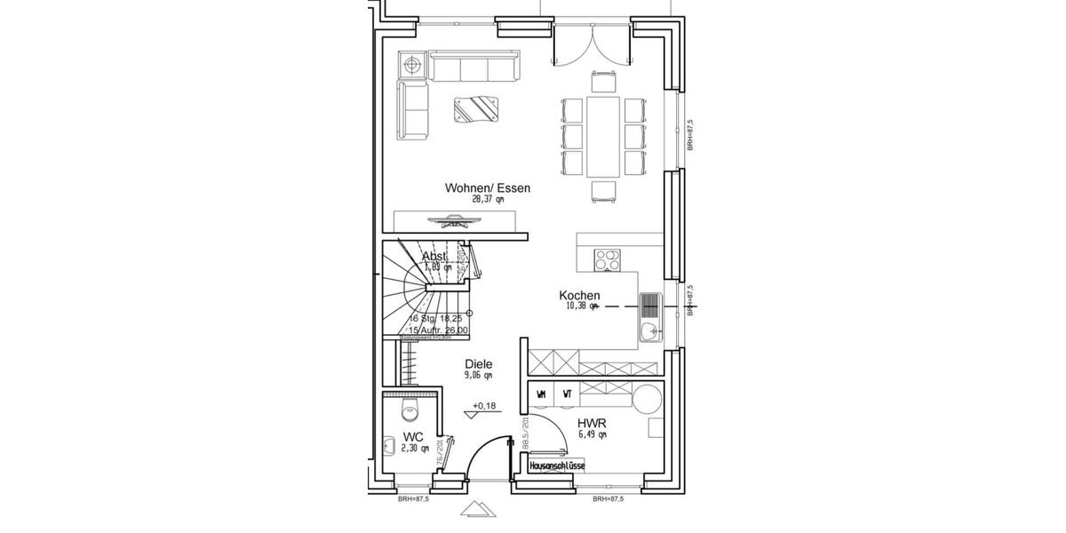 Doppelhaushälfte Hatten - 4 Zimmer, 118 m&sup2;, 1.390&euro; | Angebot:26366785