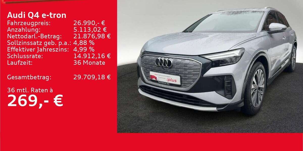 Audi Q4 e-tron 68.340 km 26.990 &euro; Ulm 89073
