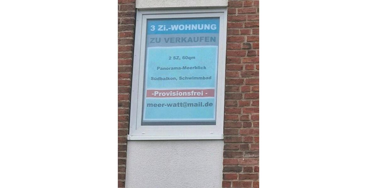 Etagenwohnung Wyk Auf Föhr - 3 Zimmer, 60 m&sup2;, 399.999&euro; | Angebot:27081105