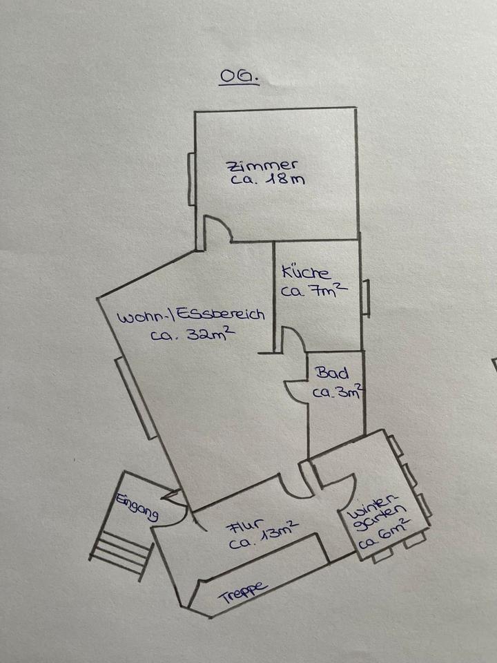 Haus zu vermieten mit Garten, Terrasse, Wintergarten, Stellplatz