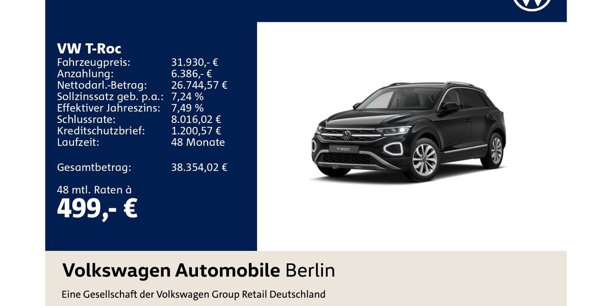 VW T-Roc 12.910 km 29.930 &euro; Berlin 12681