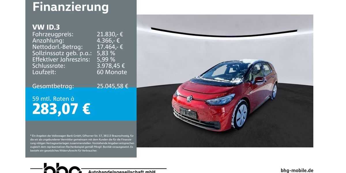 VW ID.3 35.284 km 21.830 &euro; Balingen 72336