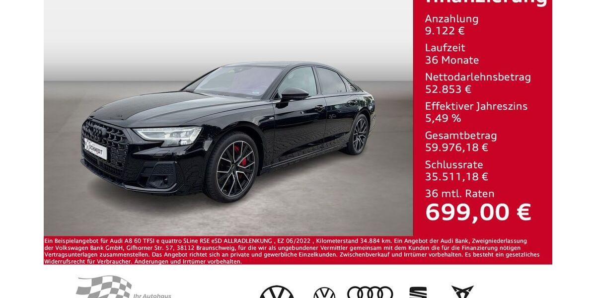 Audi A8 34.884 km 61.975 &euro; Bernsdorf 09337