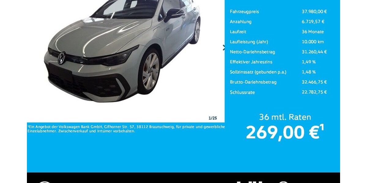VW Golf 18.595 km 37.980 &euro; Trier 54292