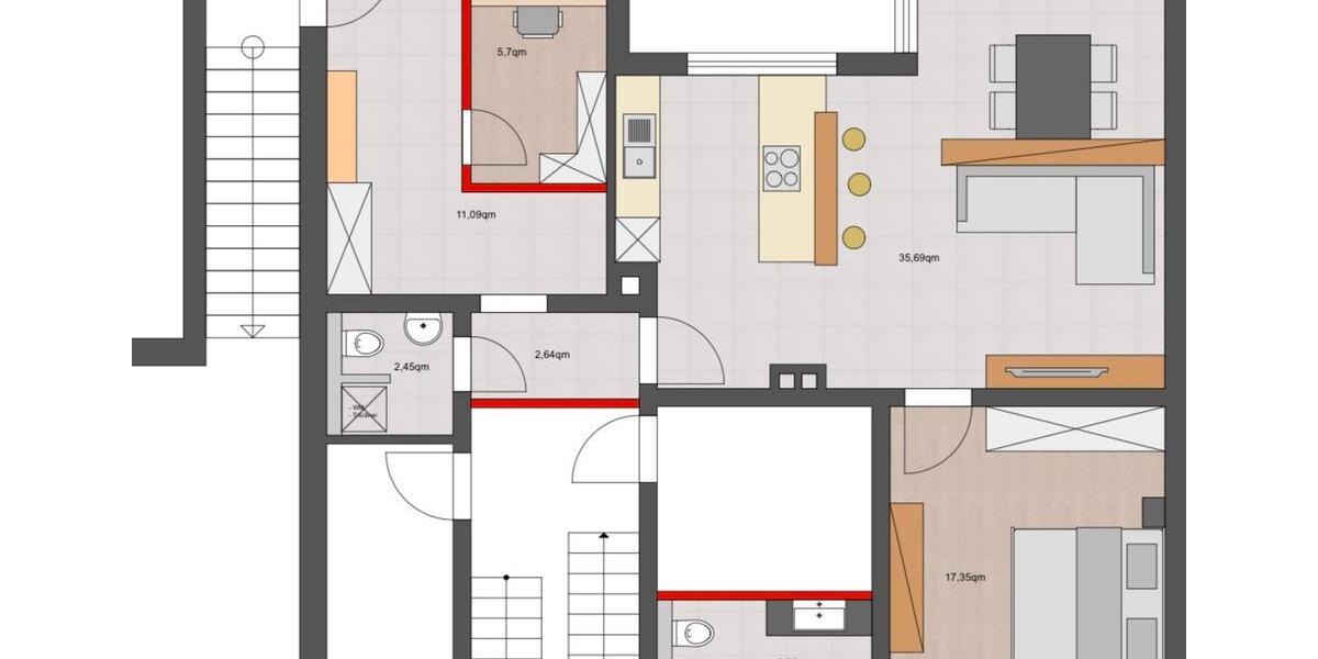 Terrassenwohnung Heigenbrücken - 2.5 Zimmer, 81 m&sup2;, 730&euro; | Angebot:26385018