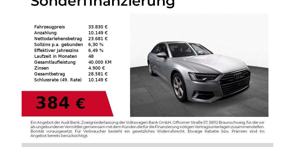 Audi A6 62.300 km 33.830 &euro; Nürnberg 90411