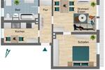 Etagenwohnung Pößneck - 2 Zimmer, 52 m&sup2;, 337&euro; | Angebot:23645057