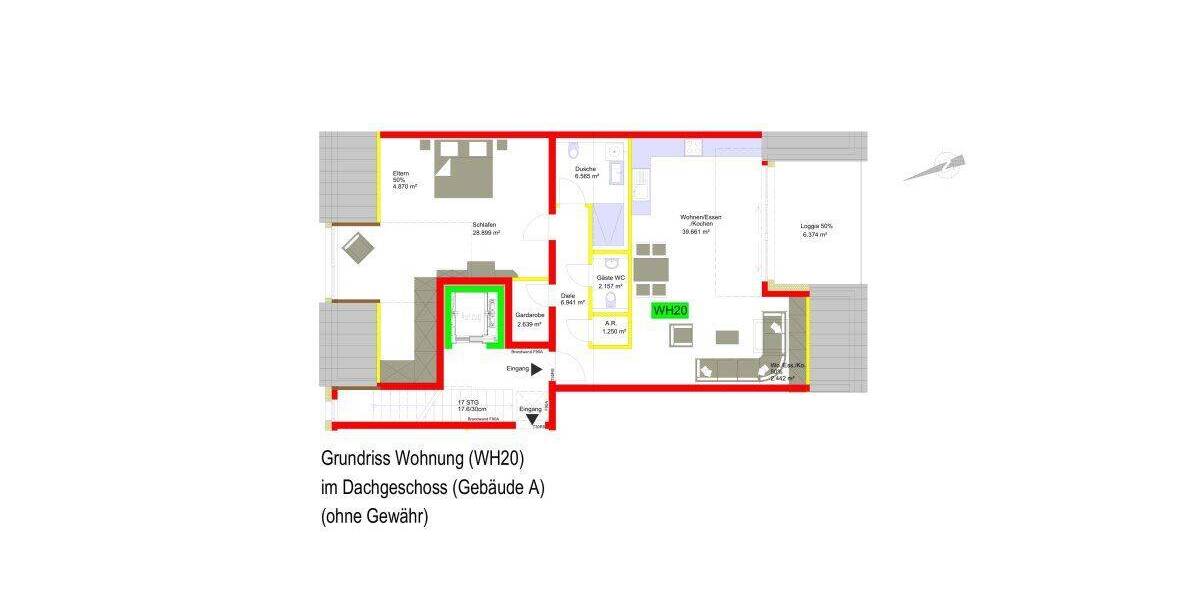 Etagenwohnung Konz Könen - 2 Zimmer, 99 m&sup2;, 398.970&euro; | Angebot:26815848