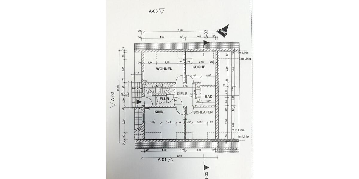 Dachgeschoßwohnung Siegen Weidenau - 3 Zimmer, 65 m&sup2;, 790&euro; | Angebot:26085831
