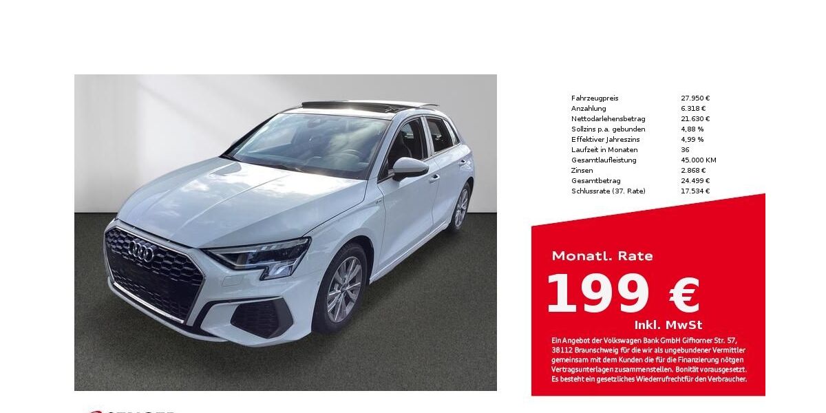 Audi A3 37.250 km 27.950 &euro; Lübeck 23556
