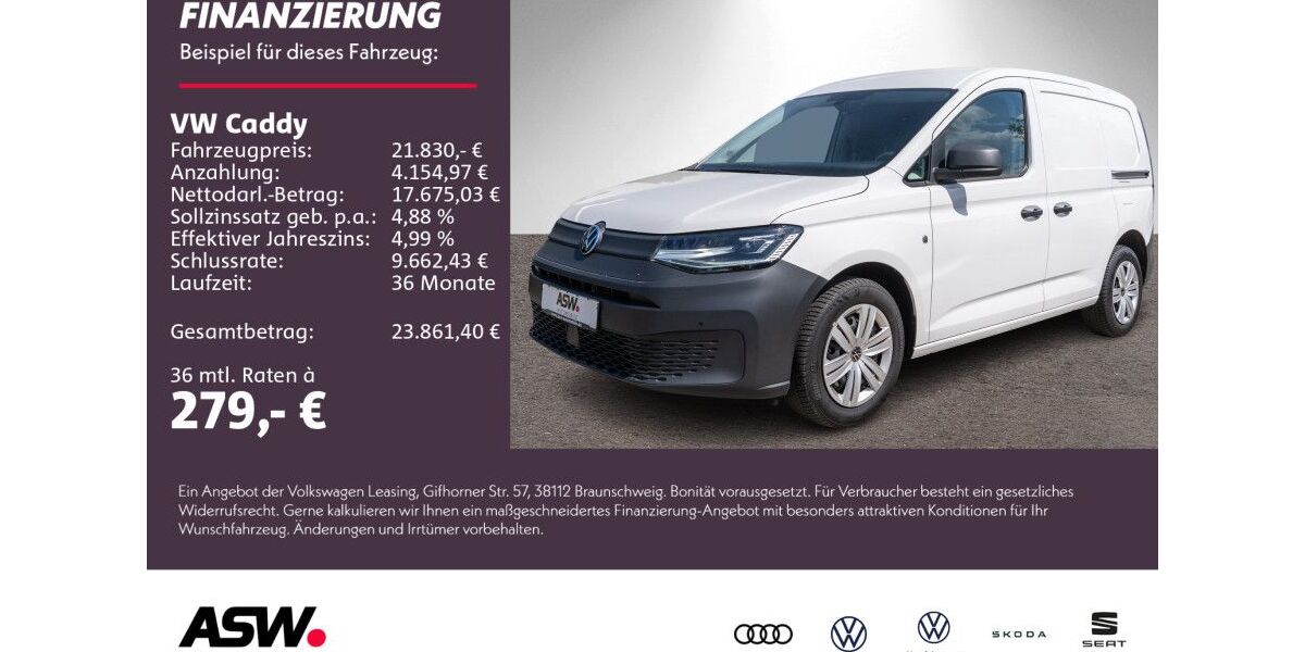 VW Caddy 23.900 km 21.830 &euro; Neckarsulm 74172