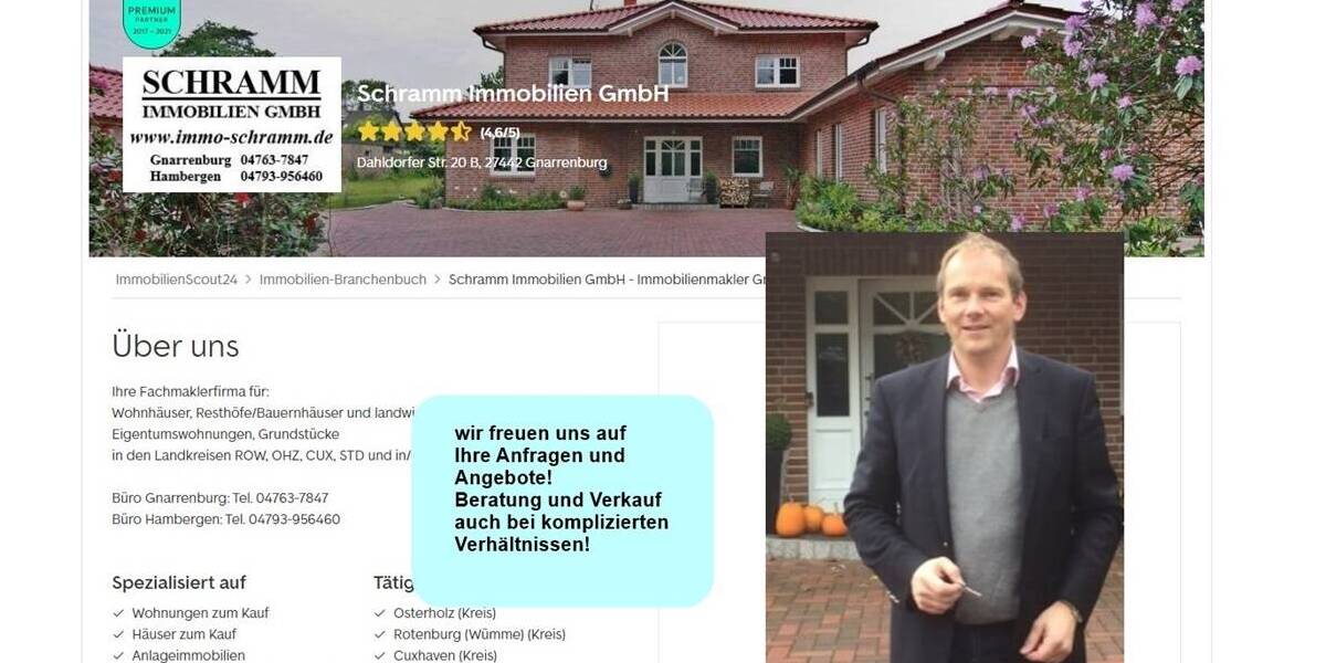 Gewerbeobjekt Gnarrenburg - 1 Zimmer, 540 m&sup2;, 430.000&euro; | Angebot:25701476