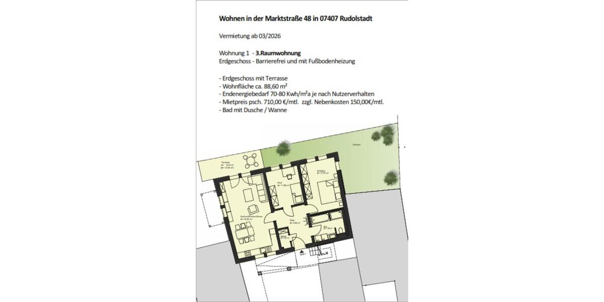 3-Raum Wohnung 3 zimmer