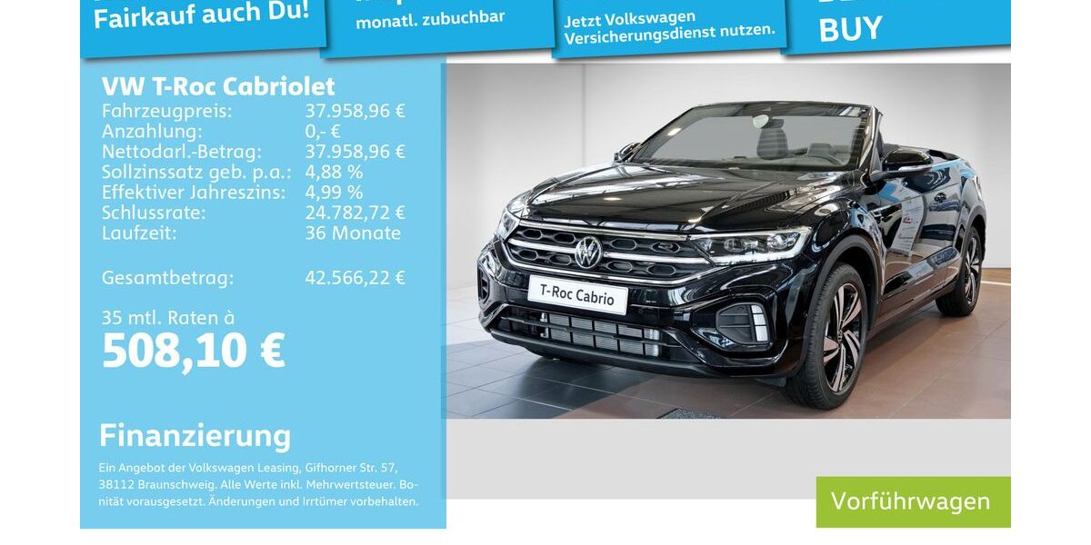 VW T-Roc 9.900 km 36.499 &euro; Mannheim 68309