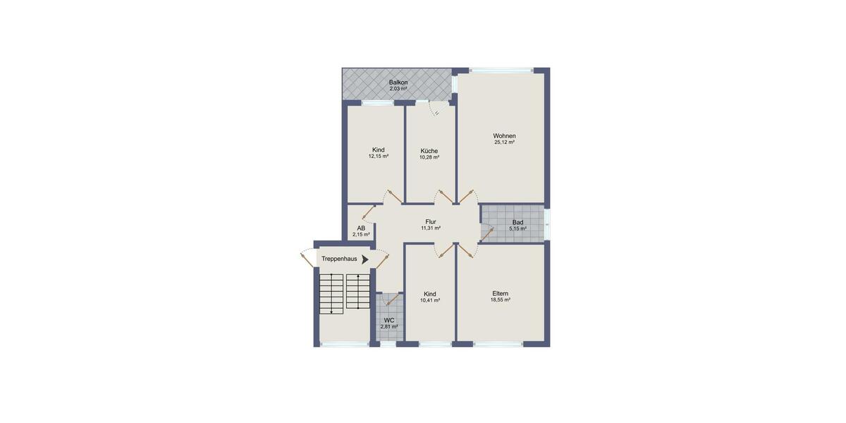 Etagenwohnung Vechta - 4 Zimmer, 100 m&sup2;, 278.000&euro; | Angebot:24626081