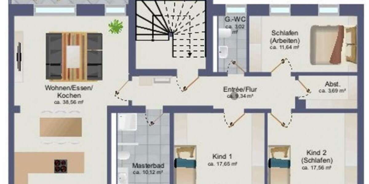 Etagenwohnung Markranstädt - 4 Zimmer, 116 m&sup2;, 1.340&euro; | Angebot:24497536