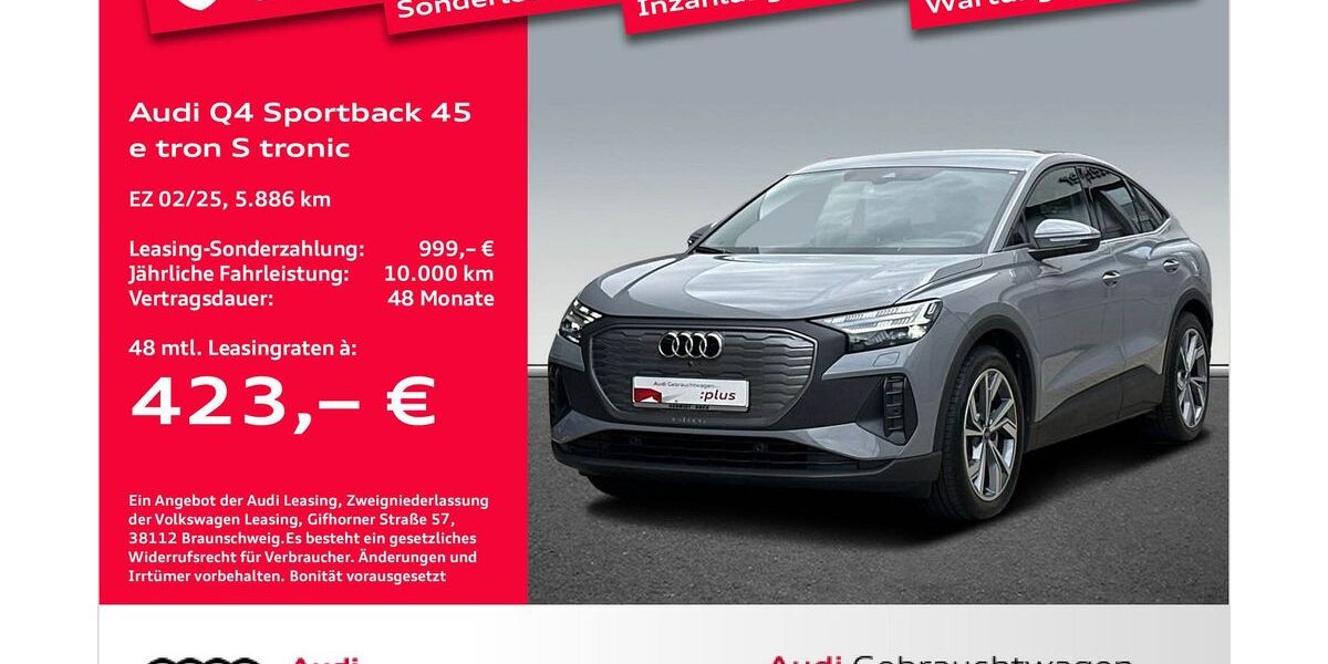 Audi Q4 e-tron 5.886 km 47.470 € Bremen 28207