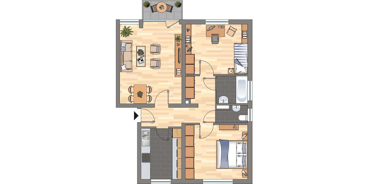 Wohnung zum Mieten in Offenbach an der Queich 659 € 71.08 m² 3 zimmer