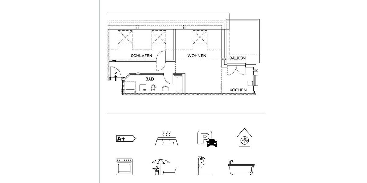 Dachgeschoßwohnung Würzburg Heuchelhof - 2 Zimmer, 62 m&sup2;, 1.090&euro; | Angebot:26409761